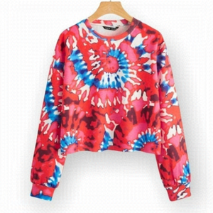 Shein red Tie Dye top - size Medium